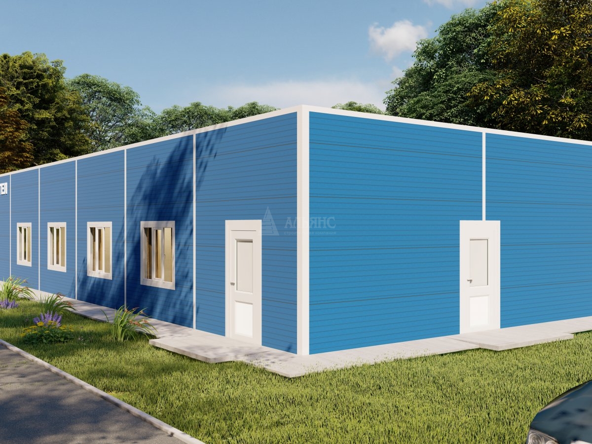 3D визуализация Проект гостиницы из сэндвич-панелей - фото 8