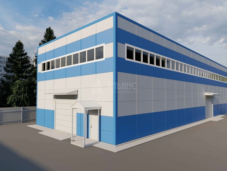 3D визуализация Склад из сэндвич-панелей - фото 1