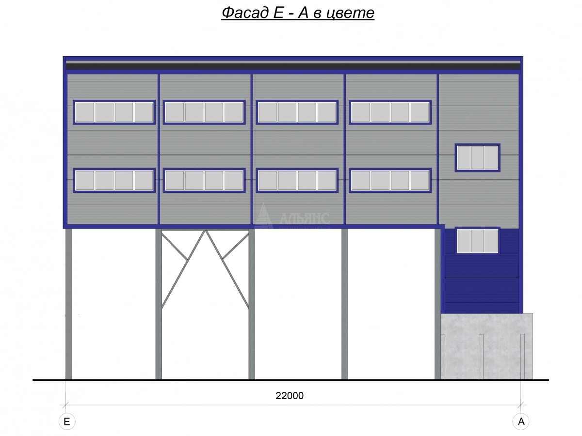 Планировка Производственный корпус из сэндвич-панелей -  фото 4