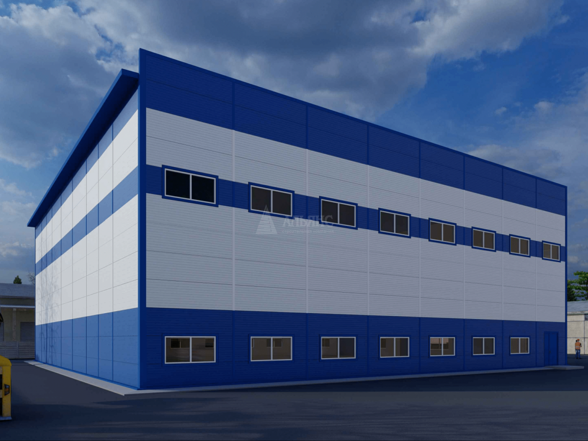 3D визуализация Склад из сэндвич-панелей - фото 4