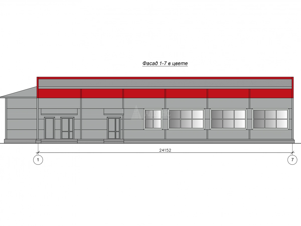 3D визуализация Магазин Пятерочка из сэндвич-панелей - фото 4