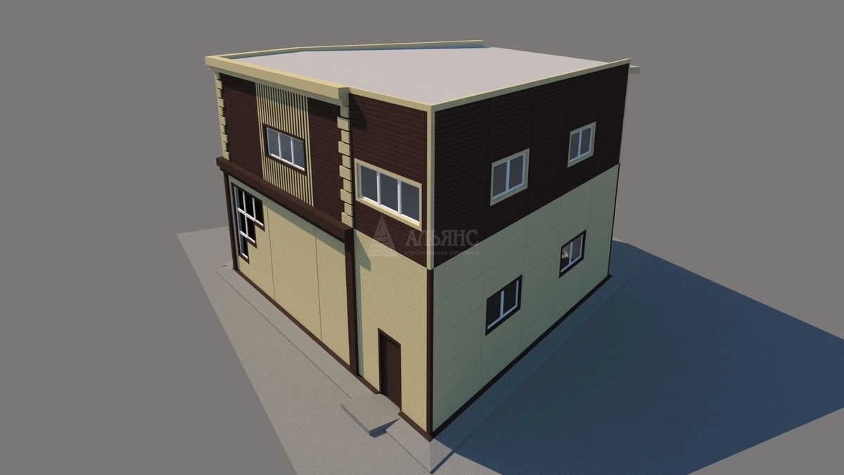 3D визуализация Склад-ангар из сэндвич-панелей - фото 18