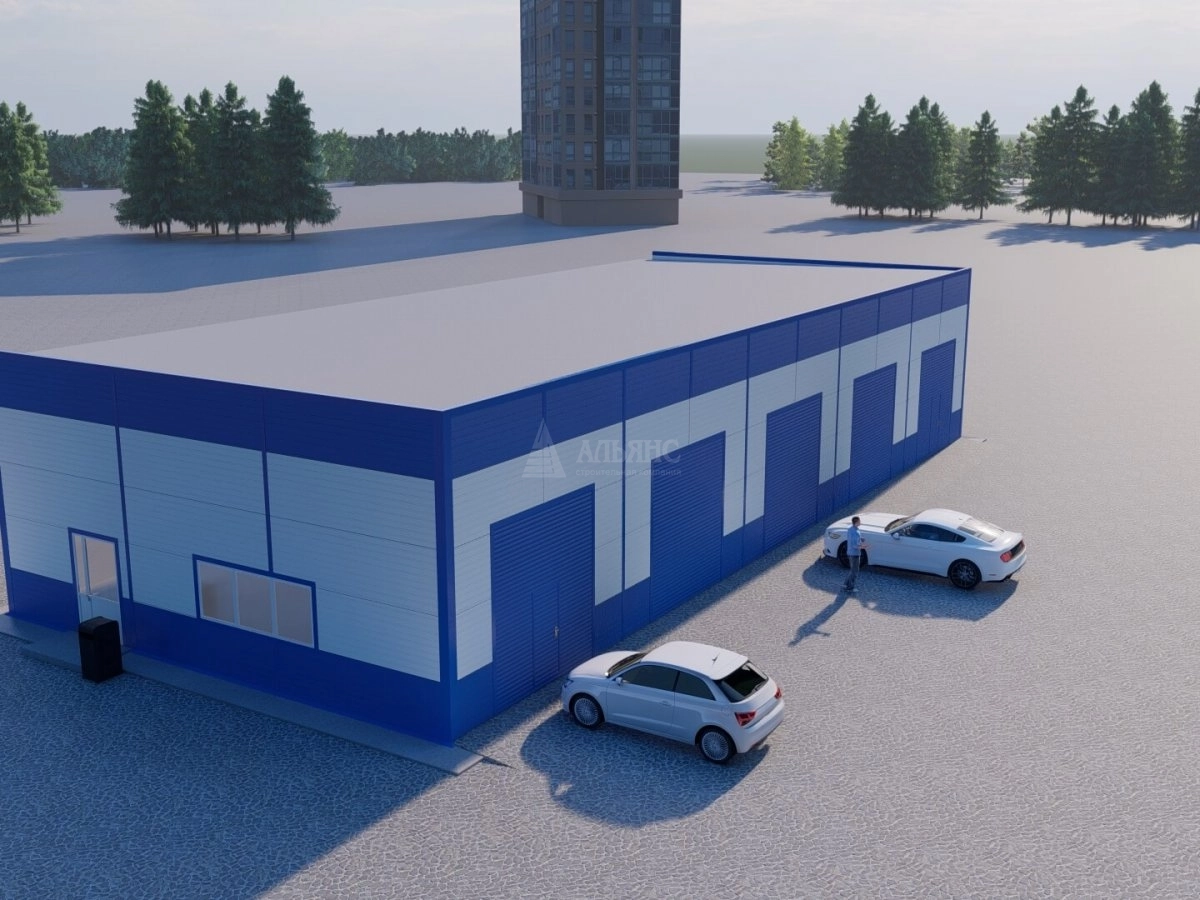 3D визуализация Автомойка из сэндвич-панелей - фото 5