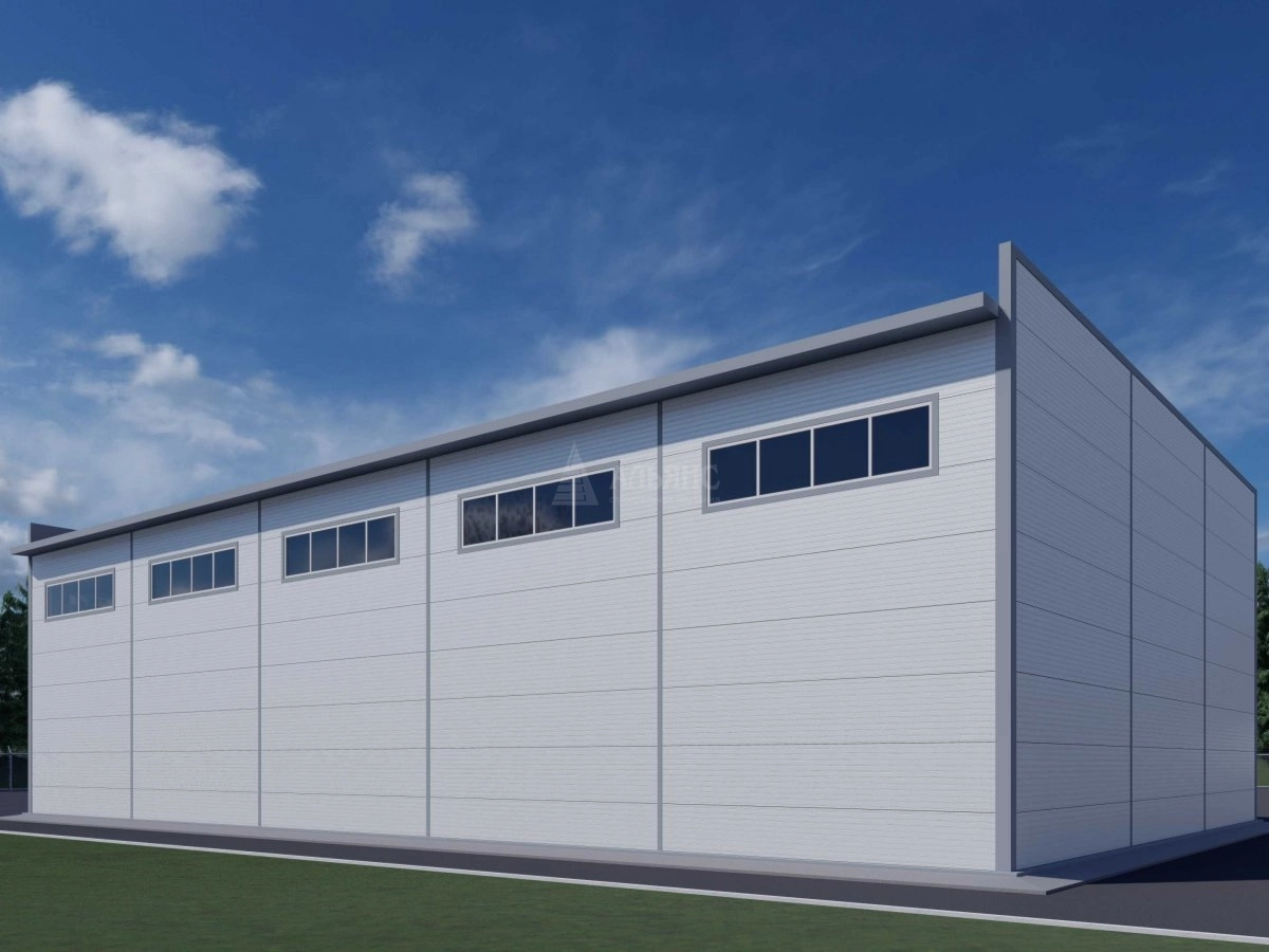 3D визуализация Производственное здание из сэндвич панелей - фото 4