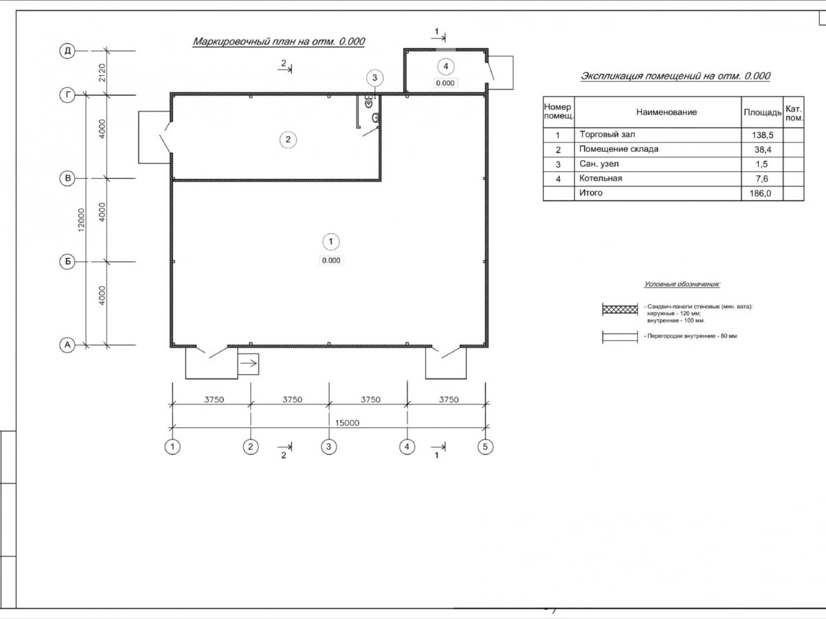 Планировка Магазин из сэндвич-панелей -  фото 2