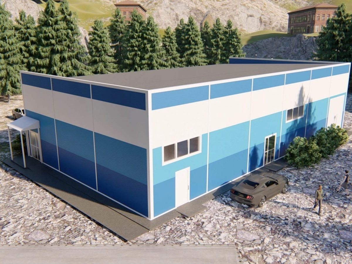 3D визуализация Магазин из сэндвич-панелей - фото 2